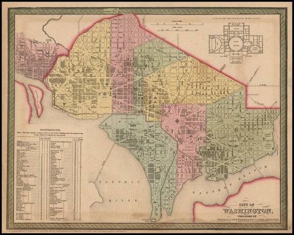 59-Mid-Atlantic Map By Thomas, Cowperthwait & Co.