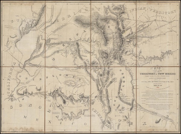 49-Southwest, Arizona, Colorado, Nevada, New Mexico, Rocky Mountains, Colorado and Utah Map By U.S