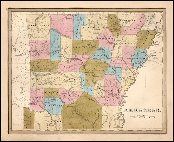 38-Southeast Map By Thomas Gamaliel Bradford