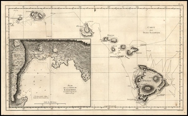 40-Hawaii, Australia & Oceania and Hawaii Map By James Cook