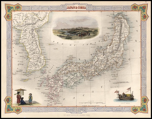 94-Asia, Japan and Korea Map By John Tallis