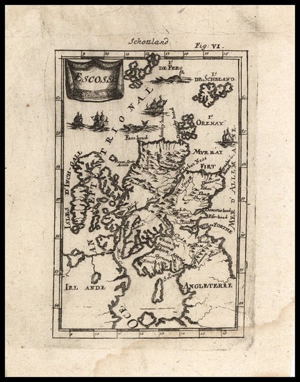 73-Scotland Map By Alain Manesson Mallet