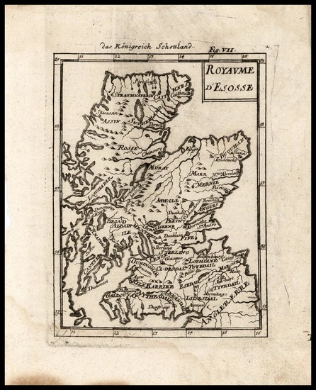 86-Scotland Map By Alain Manesson Mallet