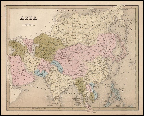 16-Asia and Asia Map By Thomas Gamaliel Bradford  &  Goodrich