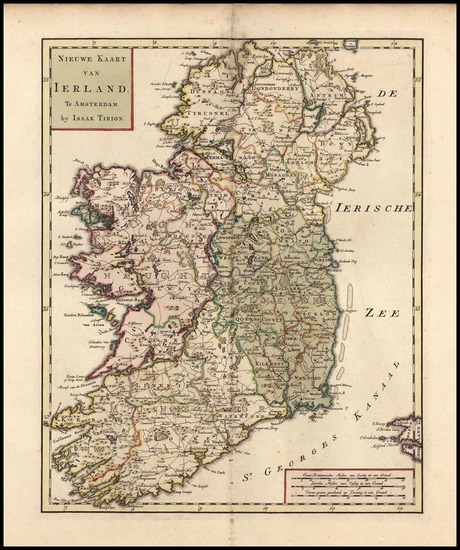 63-Ireland Map By Isaak Tirion