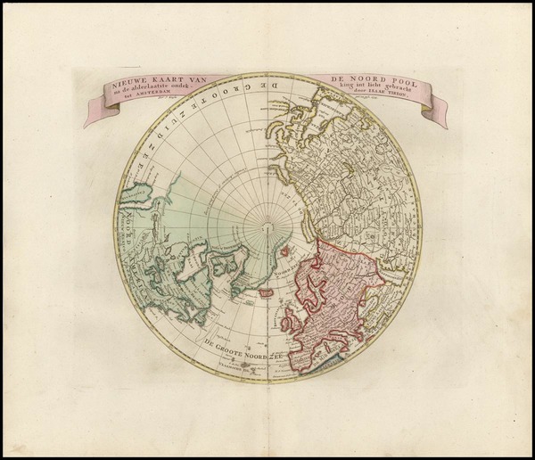 55-Northern Hemisphere and Polar Maps Map By Isaak Tirion