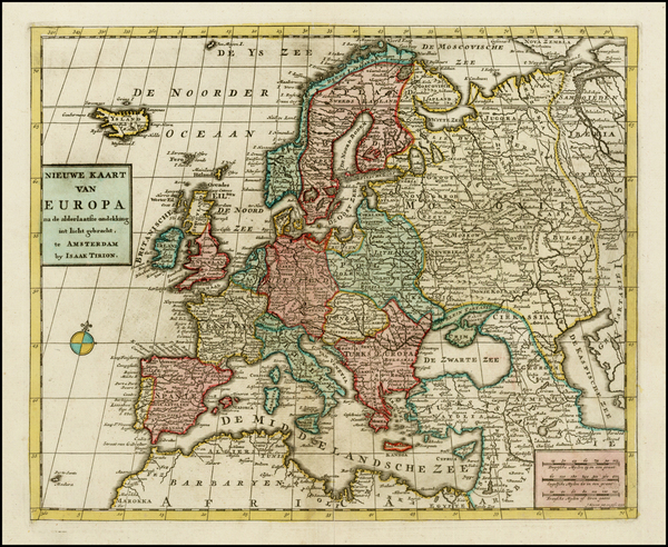 61-Europe and Europe Map By Isaak Tirion