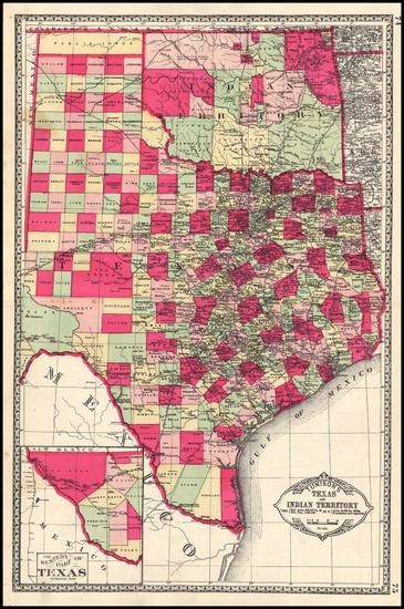 62-Texas and Plains Map By H.C. Tunison