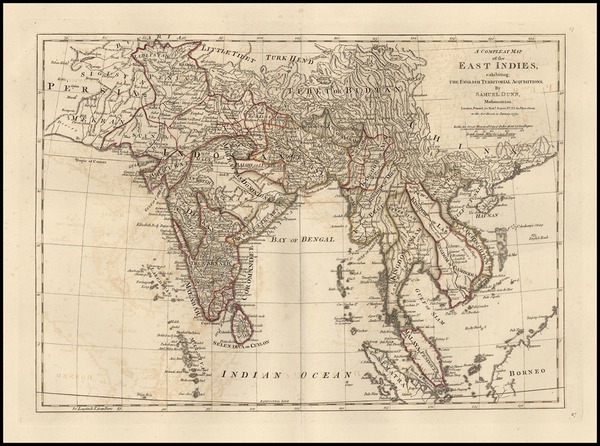 92-Asia, China, India and Southeast Asia Map By Samuel Dunn