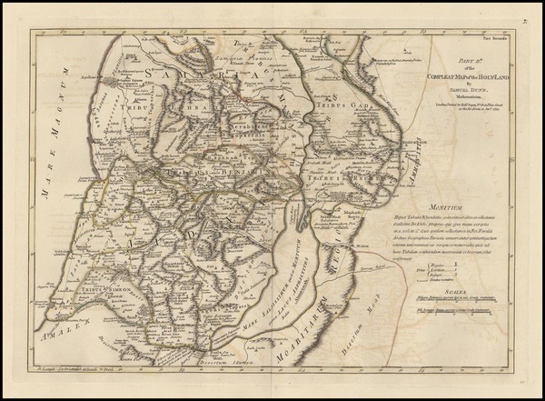 33-Middle East and Holy Land Map By Samuel Dunn