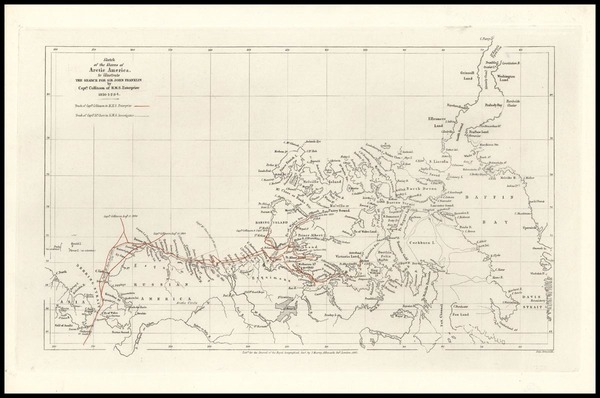 61-World, Polar Maps, Alaska and Canada Map By John Arrowsmith