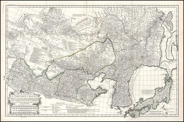 40-Asia, China, Japan, Korea and Central Asia & Caucasus Map By Jean-Baptiste Bourguignon d'An