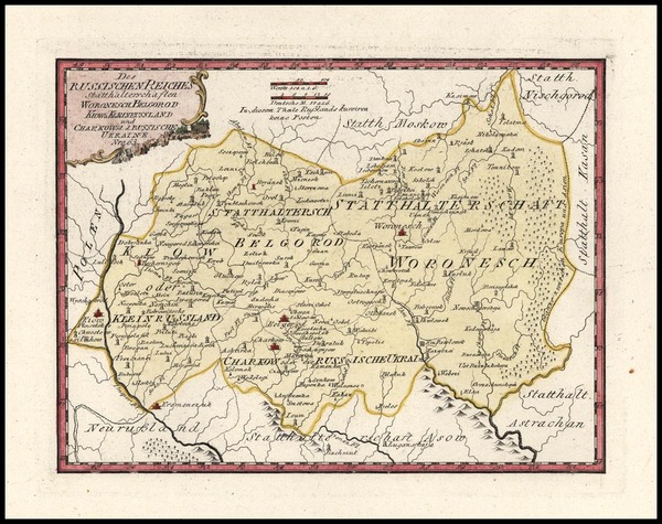 68-Europe, Russia and Ukraine Map By Franz Johann Joseph von Reilly