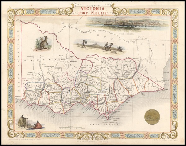 16-Australia & Oceania and Australia Map By John Tallis