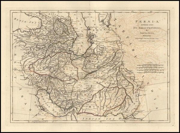 76-Asia, Central Asia & Caucasus and Middle East Map By Samuel Dunn