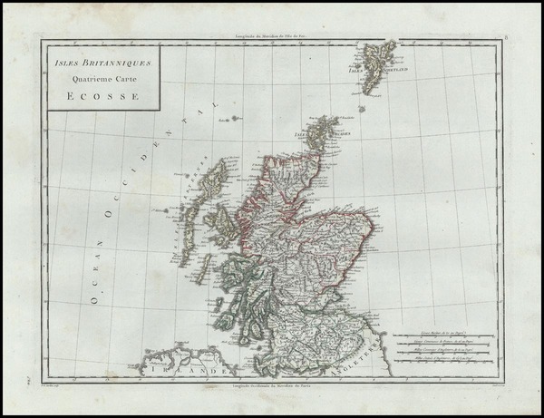 21-Scotland Map By Edme Mentelle