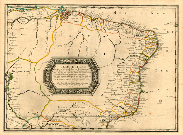 32-South America and Brazil Map By Nicolas Sanson