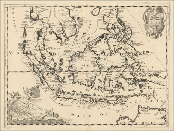 79-Southeast Asia and Philippines Map By Vincenzo Maria Coronelli