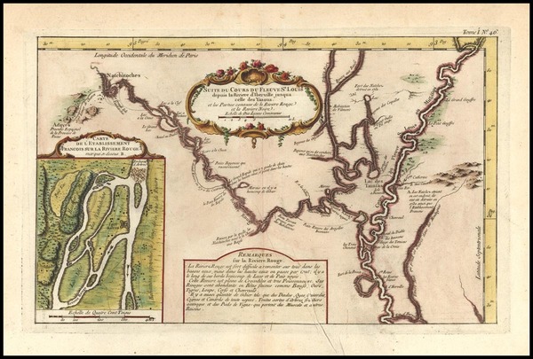 59-South Map By Jacques Nicolas Bellin