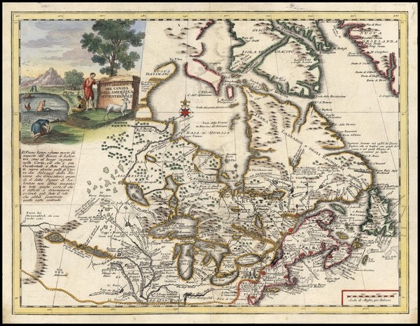 96-Midwest and Canada Map By Giambattista Albrizzi