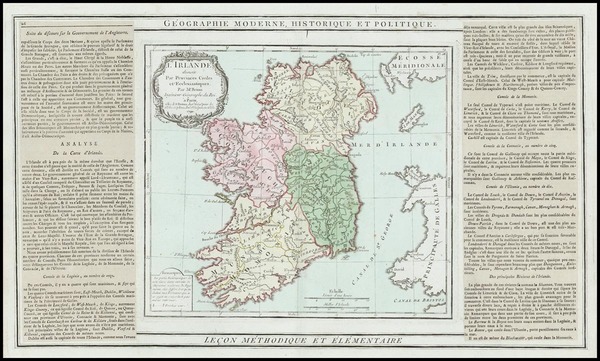 98-Ireland Map By Louis Brion de la Tour