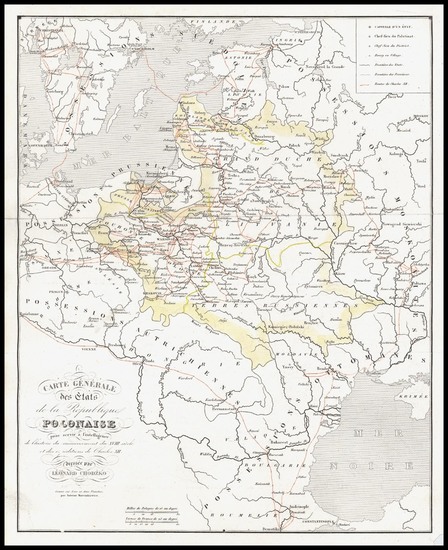 45-Europe, Poland, Russia and Baltic Countries Map By Leonard Chodzko