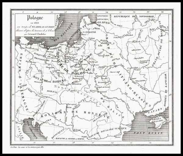 10-Europe, Poland, Russia and Baltic Countries Map By Leonard Chodzko