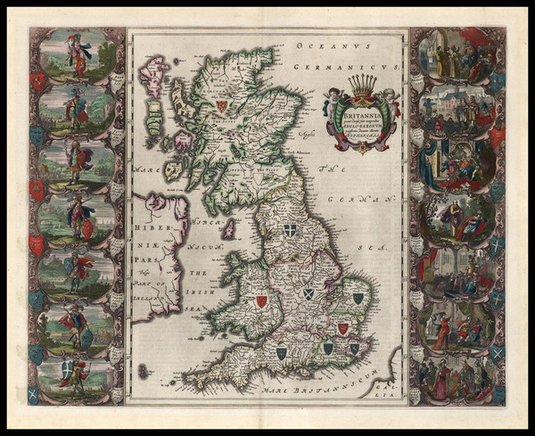 28-Europe and British Isles Map By Willem Janszoon Blaeu