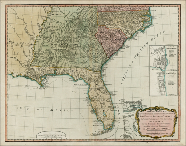 91-Mid-Atlantic, Florida, South and Southeast Map By Richard Holmes Laurie  &  James Whittle