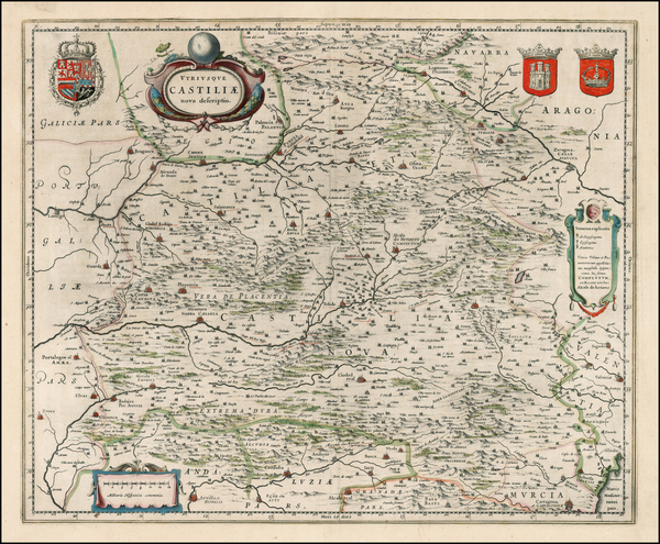 54-Spain Map By Willem Janszoon Blaeu