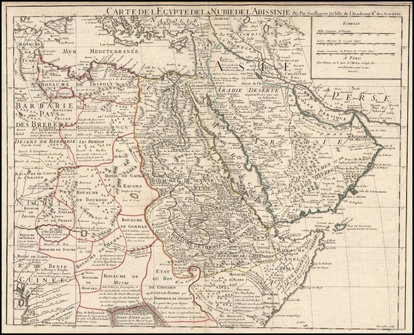 79-Asia, Middle East, Turkey & Asia Minor, Africa, North Africa and East Africa Map By Guillau