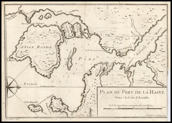 41-Canada Map By Jacques Nicolas Bellin