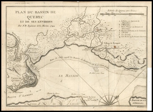 3-Canada Map By Jacques Nicolas Bellin