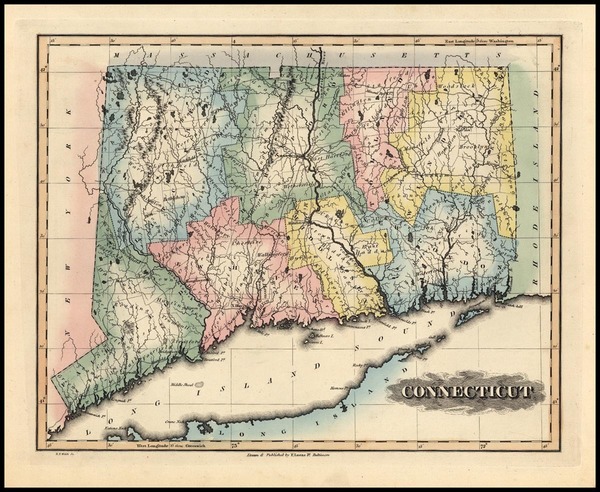 57-New England Map By Fielding Lucas Jr.