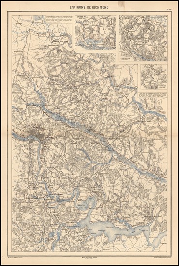 37-Virginia and Civil War Map By Edouard Dumas Vorzet