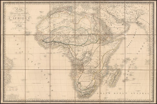 81-Africa and Africa Map By J. Andriveau-Goujon