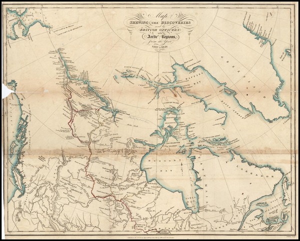 71-World, Polar Maps, Alaska and Canada Map By Sir John Franklin