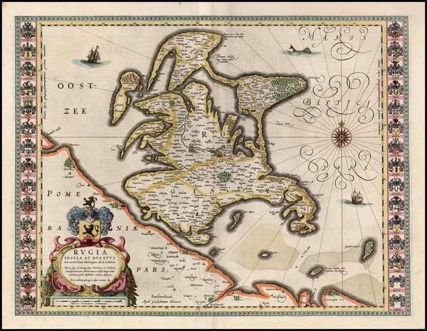 96-Europe and Netherlands Map By Willem Janszoon Blaeu