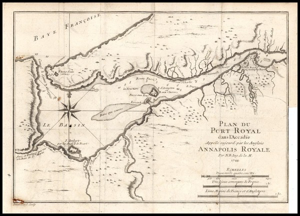 24-Canada Map By Jacques Nicolas Bellin