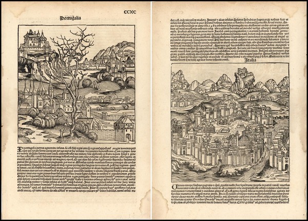 55-Europe, Italy and Portugal Map By Hartmann Schedel