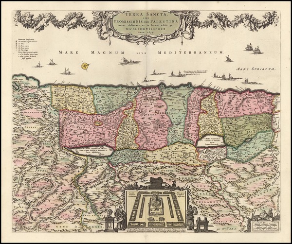 93-Asia and Holy Land Map By Nicolaes Visscher I