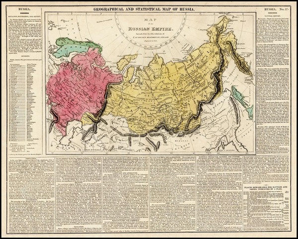 1-Europe, Russia, Asia and Russia in Asia Map By C.V. Lavoisne