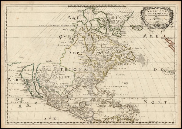 18-North America Map By Nicolas Sanson