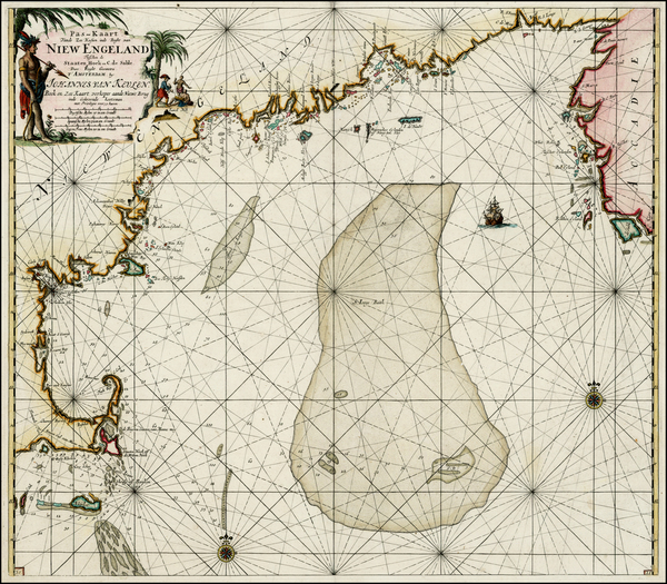 56-New England and Canada Map By Johannes Van Keulen