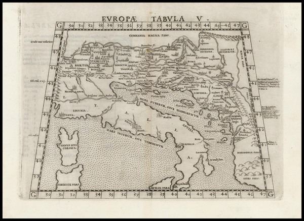 20-Europe, Balkans and Italy Map By Girolamo Ruscelli