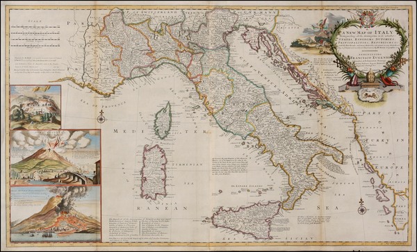 17-Europe, Italy and Balearic Islands Map By Herman Moll