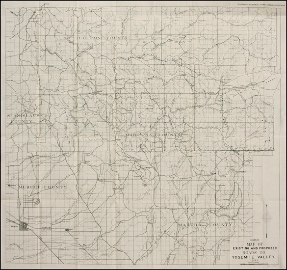 67-California Map By Yosemite National Park Commission