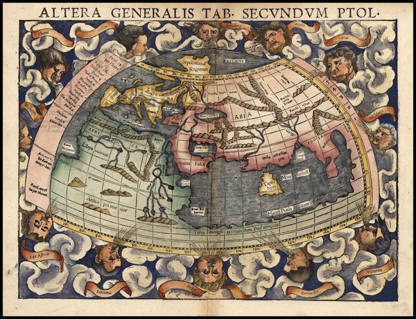 79-World and World Map By Sebastian Munster