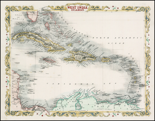 44-Caribbean Map By John Rapkin