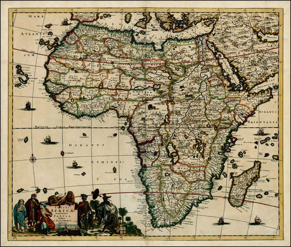 7-Africa and Africa Map By Justus Danckerts